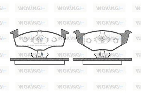 Передние тормозные колодки woking P7093.20 на Фольксваген Поло хэтчбек