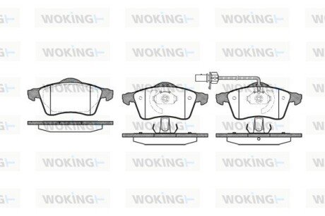 Передні тормозні (гальмівні) колодки woking P7183.01