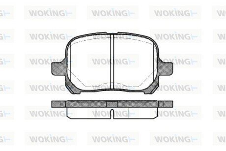 Передние тормозные колодки woking P7213.00 на Лексус Rx300