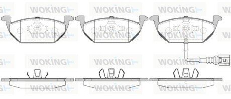 Передние тормозные колодки woking P7333.31 на Фольксваген Жук (beetle)