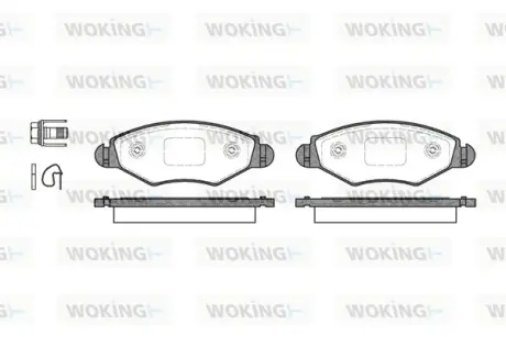 Передні тормозні (гальмівні) колодки WOKING P7433.20