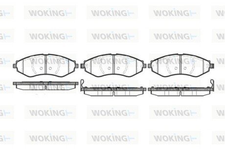 Передние тормозные колодки woking P7453.22 на Chevrolet Lacetti