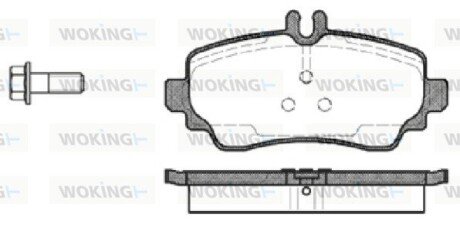 Передние тормозные колодки woking P7503.00 на Мерседес W168 (а160)