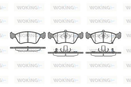 Передні тормозні (гальмівні) колодки woking P7763.02