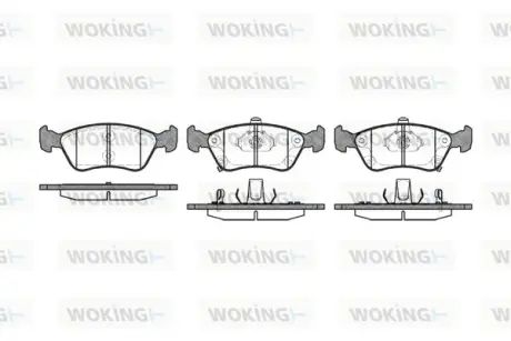 Передні тормозні (гальмівні) колодки WOKING P7763.02