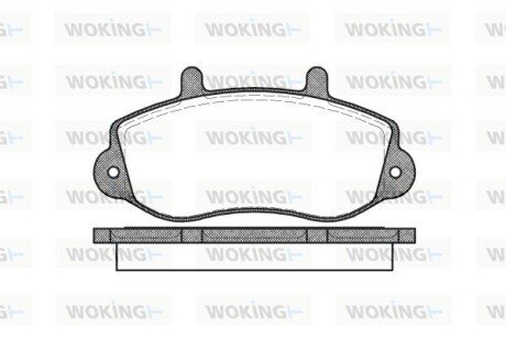 Передние тормозные колодки woking P7773.00 на Опель Мовано