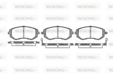 Передние тормозные колодки woking P8513.02 на Субару Форестер sf5