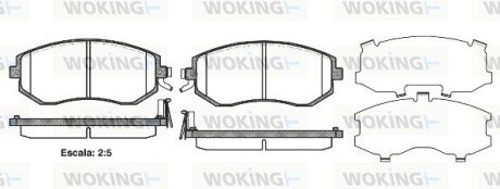 Передние тормозные колодки woking P8513.04 на Субару Xv