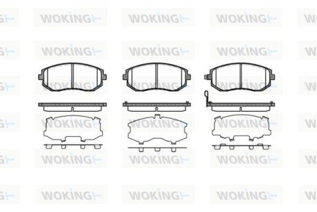 Передние тормозные колодки woking P8513.11 на Субару Xv