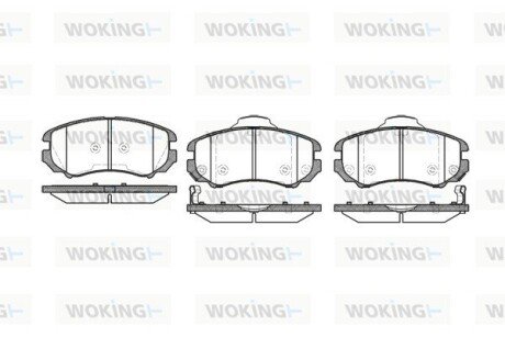 Передние тормозные колодки woking P8533.02 на Киа Маджентис 2007