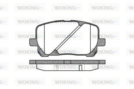 Передні тормозні (гальмівні) колодки woking P8543.00 на Тойота Авенсис версо