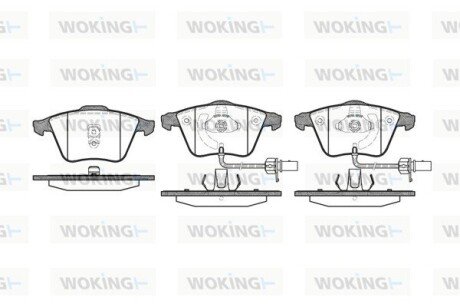 Передні тормозні (гальмівні) колодки woking P8643.02 на Ауди А6 с5