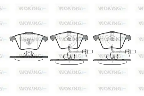 Передние тормозные колодки WOKING P864312 Ауди А8 д3