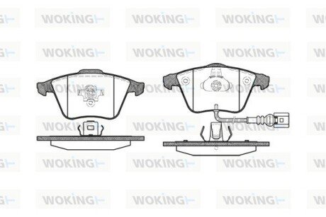 Передние тормозные колодки woking P8643.32 на Ауди А6 с6