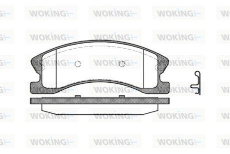 Передние тормозные колодки woking P8733.02