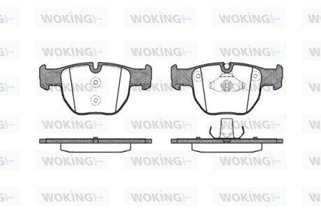 Передні тормозні (гальмівні) колодки woking P8793.00 на Рендж (ленд) ровер Вог