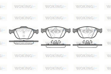 Передние тормозные колодки woking P8843.00 на Форд Connect