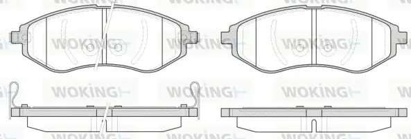 Передние тормозные колодки WOKING P886302