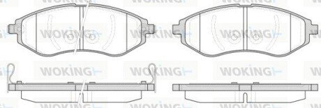 Передние тормозные колодки woking P8863.02 на Chevrolet Aveo т250