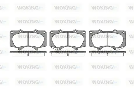Передние тормозные колодки WOKING P8883.00