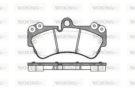 Передні тормозні (гальмівні) колодки woking P8943.00 на Porsche Cayenne