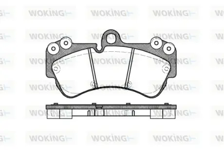 Передние тормозные колодки WOKING P894300 Porsche Cayenne