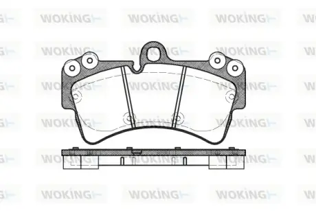 Передние тормозные колодки WOKING P895300 Porsche Cayenne