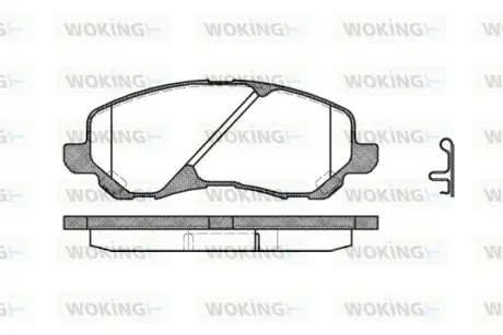 Передні тормозні (гальмівні) колодки WOKING P904302 Митсубиси Эклипс