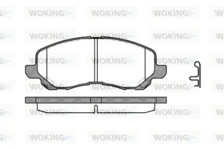 Передні тормозні (гальмівні) колодки WOKING P904312 Митсубиси Эклипс