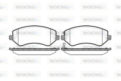 Передние тормозные колодки woking P9073.02