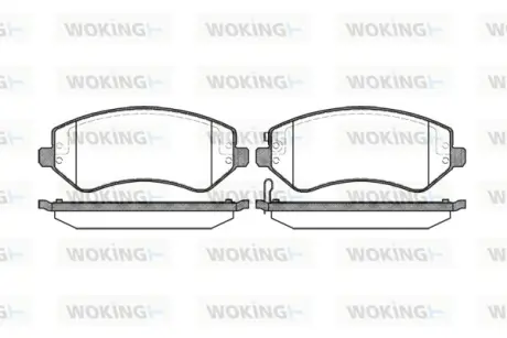 Передні тормозні (гальмівні) колодки WOKING P907302