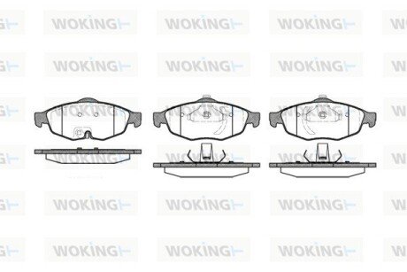 Передние тормозные колодки woking P9123.02