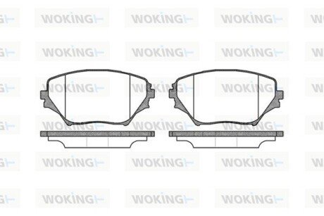 Передние тормозные колодки woking P9133.00 на Тойота Рав-4