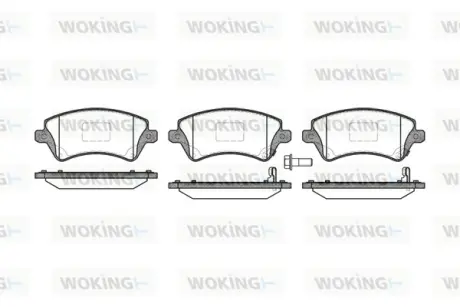 Передні тормозні (гальмівні) колодки WOKING P9223.12