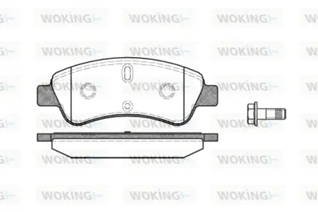 Передние тормозные колодки WOKING P940310 Ситроен С3 пикассо