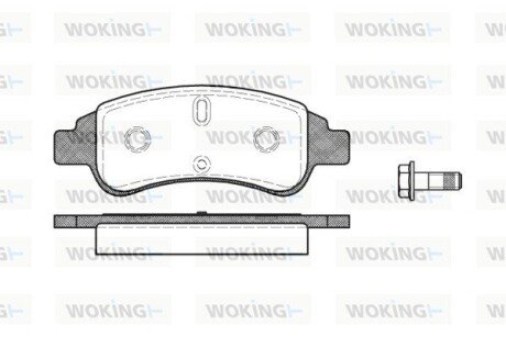 Передні тормозні (гальмівні) колодки woking P9403.30 на Ситроен С3