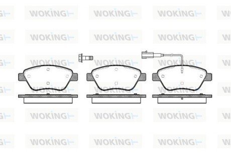 Передние тормозные колодки woking P9583.01 на Ауди Тт