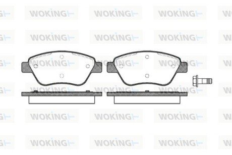 Передние тормозные колодки woking P9583.10 на Фиат Добло