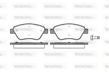 Передние тормозные колодки WOKING P958310 Фиат Сиена