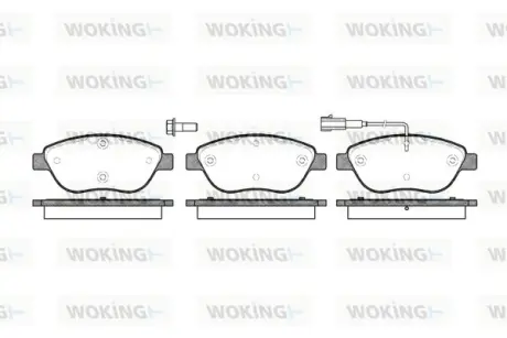 Передні тормозні (гальмівні) колодки WOKING P959301
