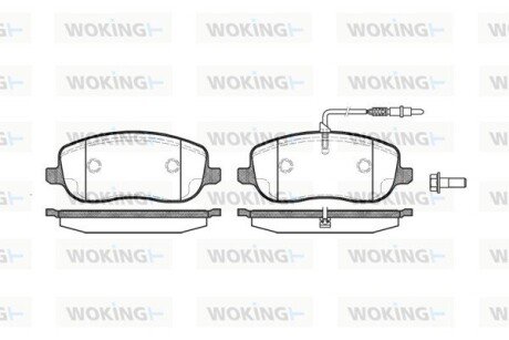 Передние тормозные колодки woking P9793.12 на Ситроен Джампи