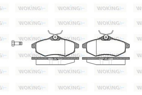 Передні тормозні (гальмівні) колодки woking P9813.00 на Ситроен С3