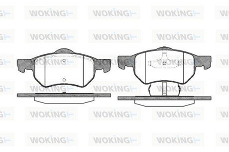 Передние тормозные колодки woking P9823.00