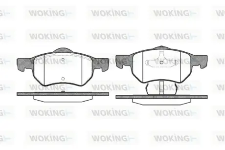 Передние тормозные колодки WOKING P9823.00