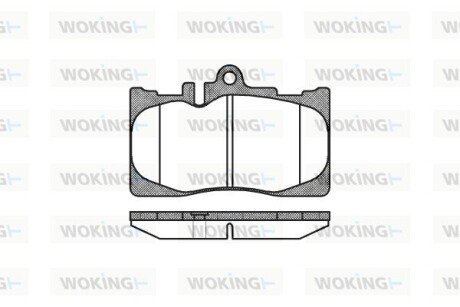 Передні тормозні (гальмівні) колодки woking P9903.00