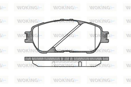 Передні тормозні (гальмівні) колодки woking P9983.00 на Лексус Es 300