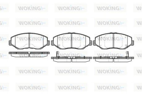 Передние тормозные колодки woking P9993.00