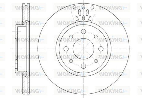 Тормозной диск woking D6189.10 на Фиат Брава