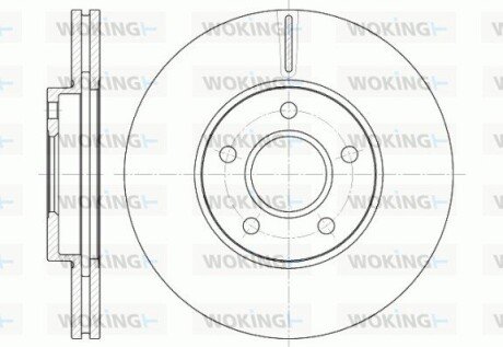 Тормозной диск woking D6662.10 на Hyundai Accent 2008