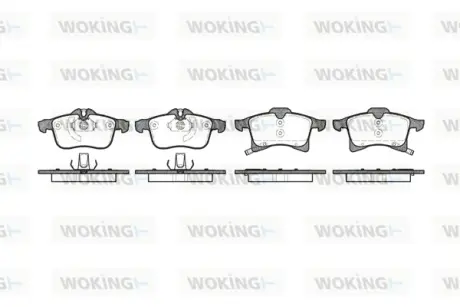 Тормозные колодки WOKING P1136302 Опель Корса
